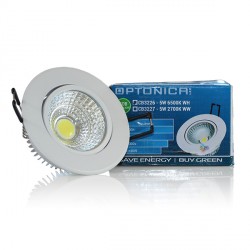 5W LED prožektorius COB DOWNLIGHT apvalus, Besisukantis, Neutrali balta šviesa