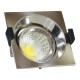 8W LED COB DOWNLIGHT- INOX kvadratinis, 100*100*70 mm, Besisukantis, Šilta balta šviesa