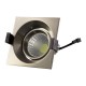 8W LED COB DOWNLIGHT- INOX kvadratinis, 100*100*70 mm, Besisukantis, Šilta balta šviesa