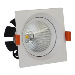 20W LED COB DOWNLIGHT kvadratinis, 160*160*105 mm, Besisukantis, Neutrali balta šviesa