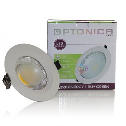 10W LED COB Downlight Ø124*40 mm, apvalus, Balta šviesa