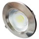 20W LED COB Downlight-INOX Ø187*60 mm, Apvalus, Šiltai balta šviesa